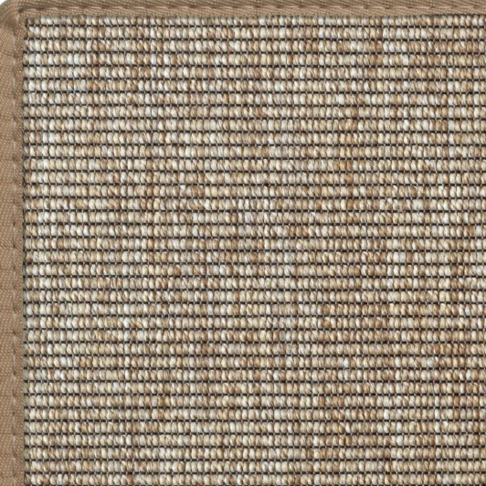 DÉCOWEB - Tapis intérieur / extérieur nusa - beige - galon beige foncé - 160 x 230 cm