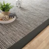 DÉCOWEB - Tapis intérieur / extérieur - bornéo silver - ganse polypropylène anthracite - 140 x 200 cm