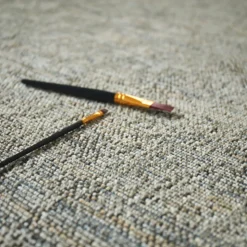 DÉCOWEB - Tapis intérieur / extérieur jambi - nuances gris perle - ganse grise - 200 x 200 cm