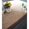 DÉCOWEB - Tapis intérieur / extérieur - java chevron nature - ganse marron - 160 x 230 cm