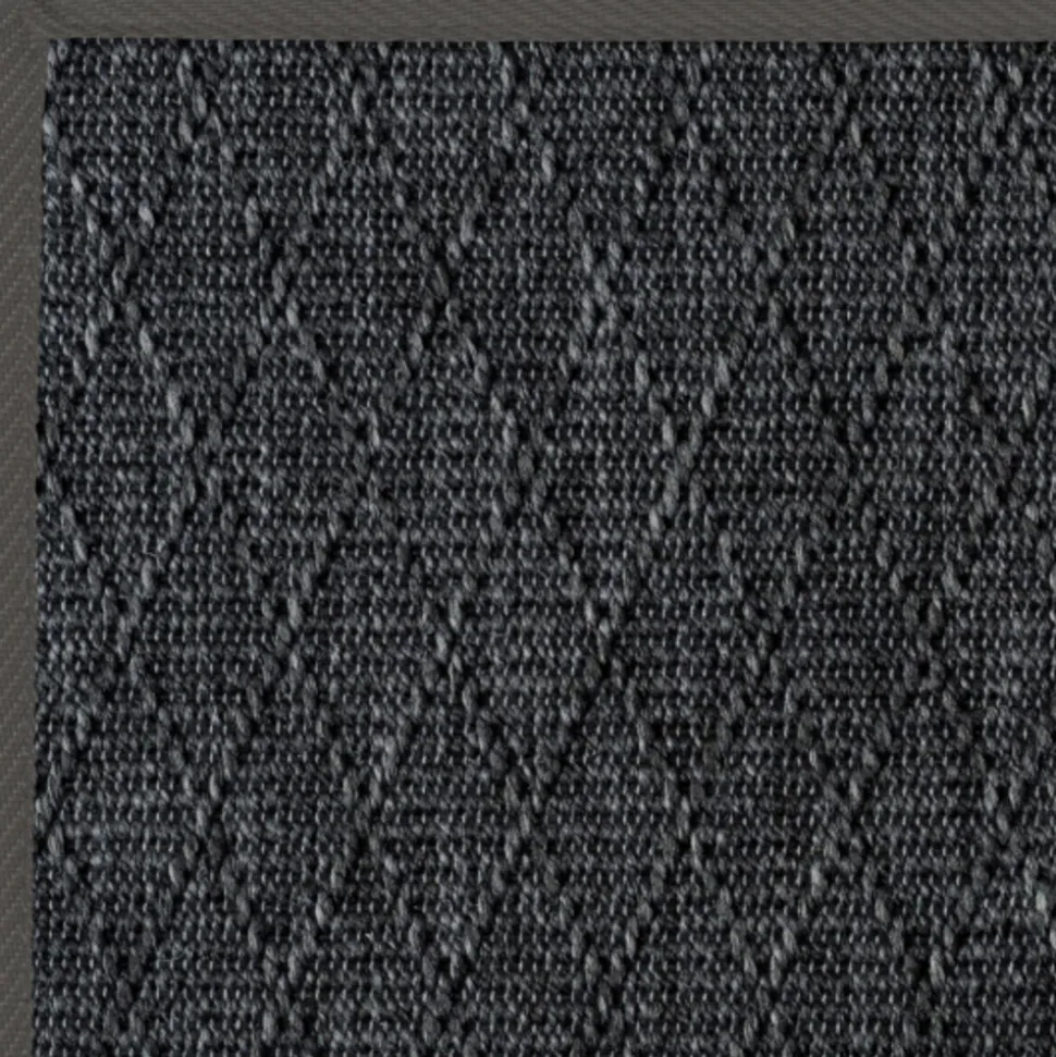 DÉCOWEB - Tapis intérieur / extérieur timika - gris ardoise - galon noir - 200 x 290 cm