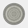 DÉCOWEB - Tapis rond d'extérieur ou d'intérieur - mandala - noir - ø 120 cm