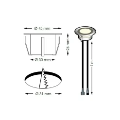DECKLINEA - 10 spots led à encastrer - blanc chaud - transformateur 30w - sofia - plug & play - dimmable