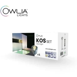 DECKLINEA - 5 spots led à encastrer - blanc chaud - kos - transformateur 30w - plug and play - spot dimmable