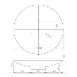 DECKLINEA - Brasero extérieur 120 cm - acier corten - chauffage exterieur - feu de bois - effet rouille - h : 21 cm - resistant au gel