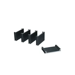 DECKLINEA - Kit clôture ajourée aluminium olinda anthracite 18,33x1,8m poteaux sur platines - dimension des lames : 21x45x1780 mm