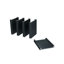DECKLINEA - Kit clôture aluminium ajourée sur muret olinda anthracite 18,33x1,8m - lames ajourées 21x100x1780 mm - brise vue - palissade