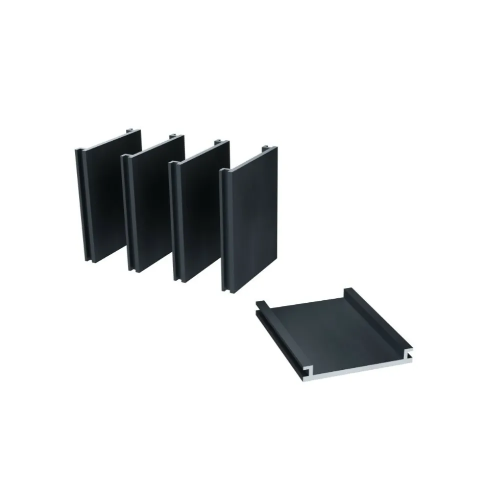 DECKLINEA - Kit clôture aluminium ajourée sur muret olinda anthracite 16,5x1,8m - lames ajourées 21x100x1780 mm - brise vue - palissade