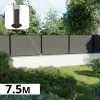 DECKLINEA - Kit clôture composite sur muret rio platine 7,5x1,8m - bois composite & aluminium - poteaux sur platines noir - brise vue