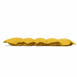 DECO ARTS - Coussin capitonné confort intérieur extérieur 120x60cm - jaune miel