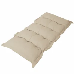 DECO ARTS - Coussin capitonné confort intérieur extérieur 120x60cm - beige