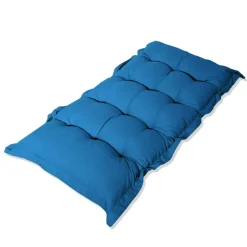 DECO ARTS - Coussin capitonné confort intérieur extérieur 120x60cm - bleu pétrole