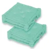 DECO ARTS - Coussin de sol lot de 2 - 50 x 50 cm vert mint