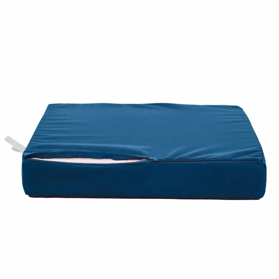 DECO ARTS - Coussins pour salon de jardin déhoussable 50x60cm bleu pétrole
