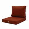 DECO ARTS - Coussins pour salon de jardin déhoussable 50x50cm terracotta