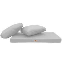 DECO ARTS - Coussins pour salon de jardin déhoussable 100x50cm gris galet