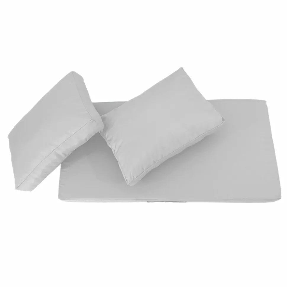 DECO ARTS - Coussins pour salon de jardin déhoussable 100x50cm gris galet