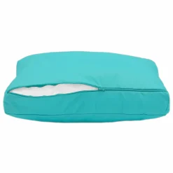 DECO ARTS - Coussins pour salon de jardin déhoussable 120x60cm bleu caraïbes