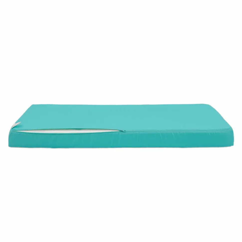 DECO ARTS - Coussins pour salon de jardin déhoussable 120x60cm bleu caraïbes