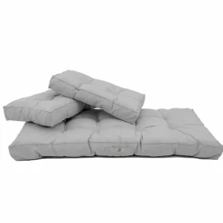 DECO ARTS - Coussins pour salon de jardin capitonné 120x60cm gris galet