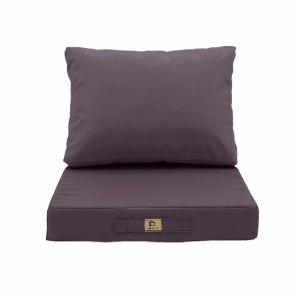 DECO ARTS - Coussins pour salon de jardin déhoussable 60x70cm gris carbone