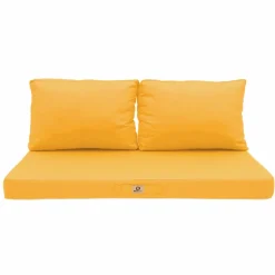 DECO ARTS - Coussins pour salon de jardin déhoussable 120x60cm jaune