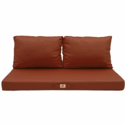DECO ARTS - Coussins pour salon de jardin déhoussable 100x50cm terracotta