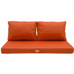 DECO ARTS - Coussins pour salon de jardin déhoussable 100x50cm orange