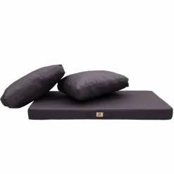 DECO ARTS - Coussins pour salon de jardin déhoussable 100x50cm gris carbone