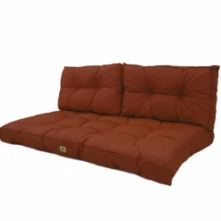 DECO ARTS - Coussins pour salon de jardin capitonné 100x50cm terracotta