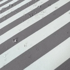 DECO ARTS - Coussins pour salon de jardin déhoussable 100x50cm - rayure gris foncé