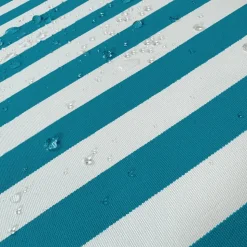 DECO ARTS - Coussins pour salon de jardin déhoussable 120x60cm - rayure turquoise