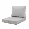 DECO ARTS - Coussins pour salon de jardin déhoussable 50x50cm gris galet