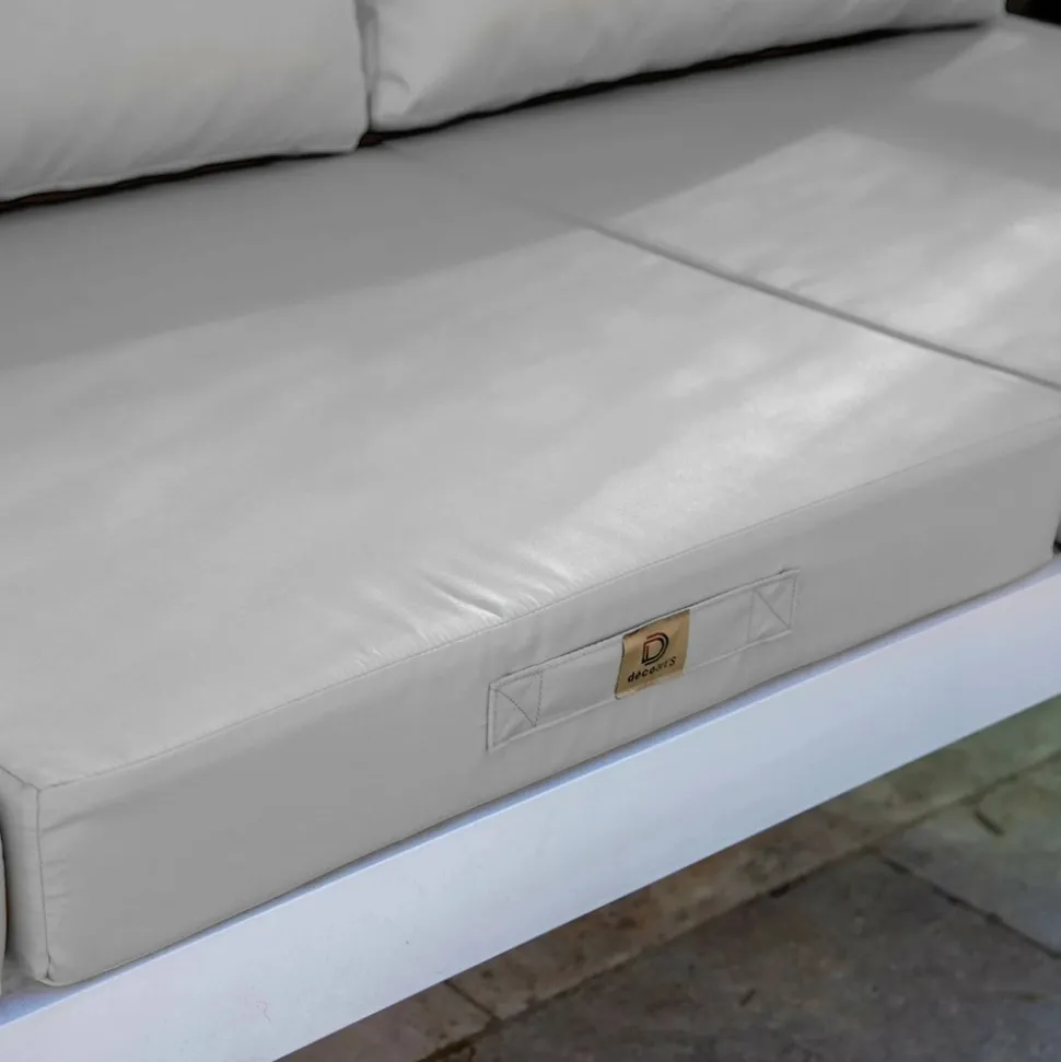 DECO ARTS - Coussins pour salon de jardin déhoussable 50x50cm gris galet