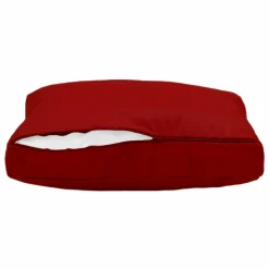 DECO ARTS - Coussins pour salon de jardin déhoussable 120x60cm rouge