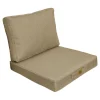 DECO ARTS - Coussins pour fauteuil effet lin déhoussable 60x60cm beige