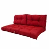 DECO ARTS - Coussins pour salon de jardin capitonné 120x60cm rouge