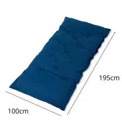 DECO ARTS - Futon xxl - matelas de sol 195x100cm - bleu petrole