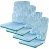 DECO ARTS - Lot de 4 coussins pour chaises 95 x 40 cm motif éventails verts