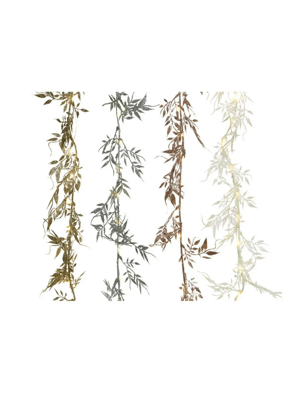 DECORIS - Guirlande decorative feuilles micro led2m 30 leds