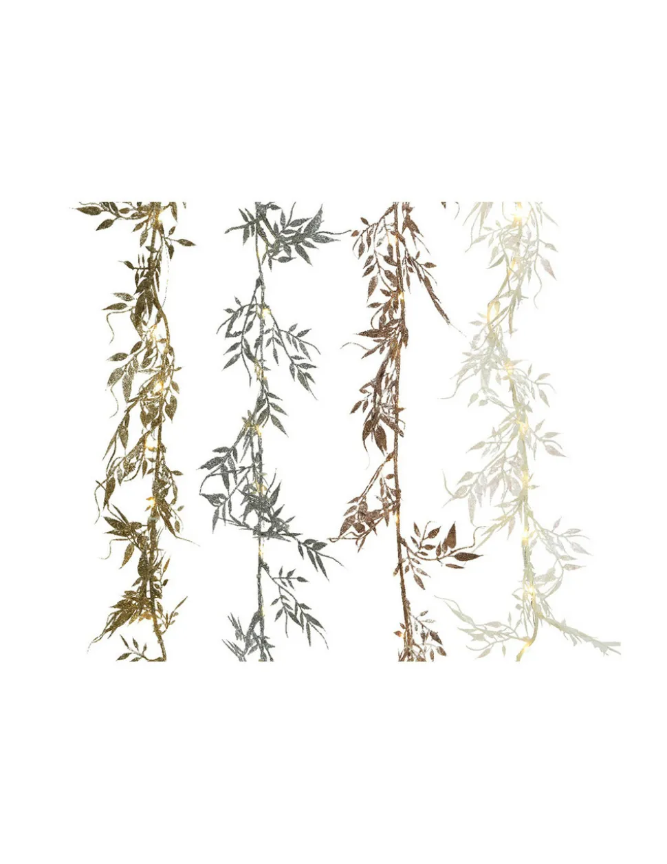 DECORIS - Guirlande decorative feuilles micro led2m 30 leds