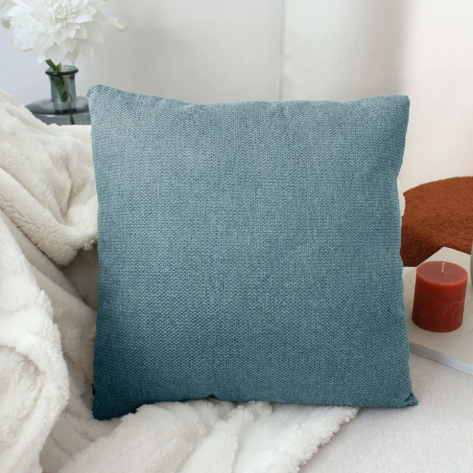 DECOSTARS - Decostars - coussin déhoussable en velours chenillé