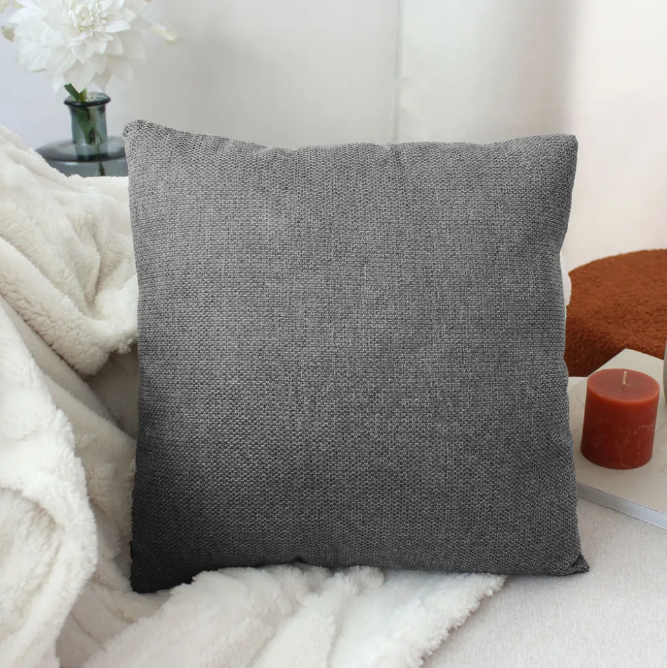 DECOSTARS - Decostars - coussin déhoussable en velours chenillé