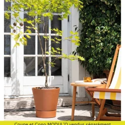 DEROMA - Pot Cono Modul'O Cotto en terre cuite - D.32cm