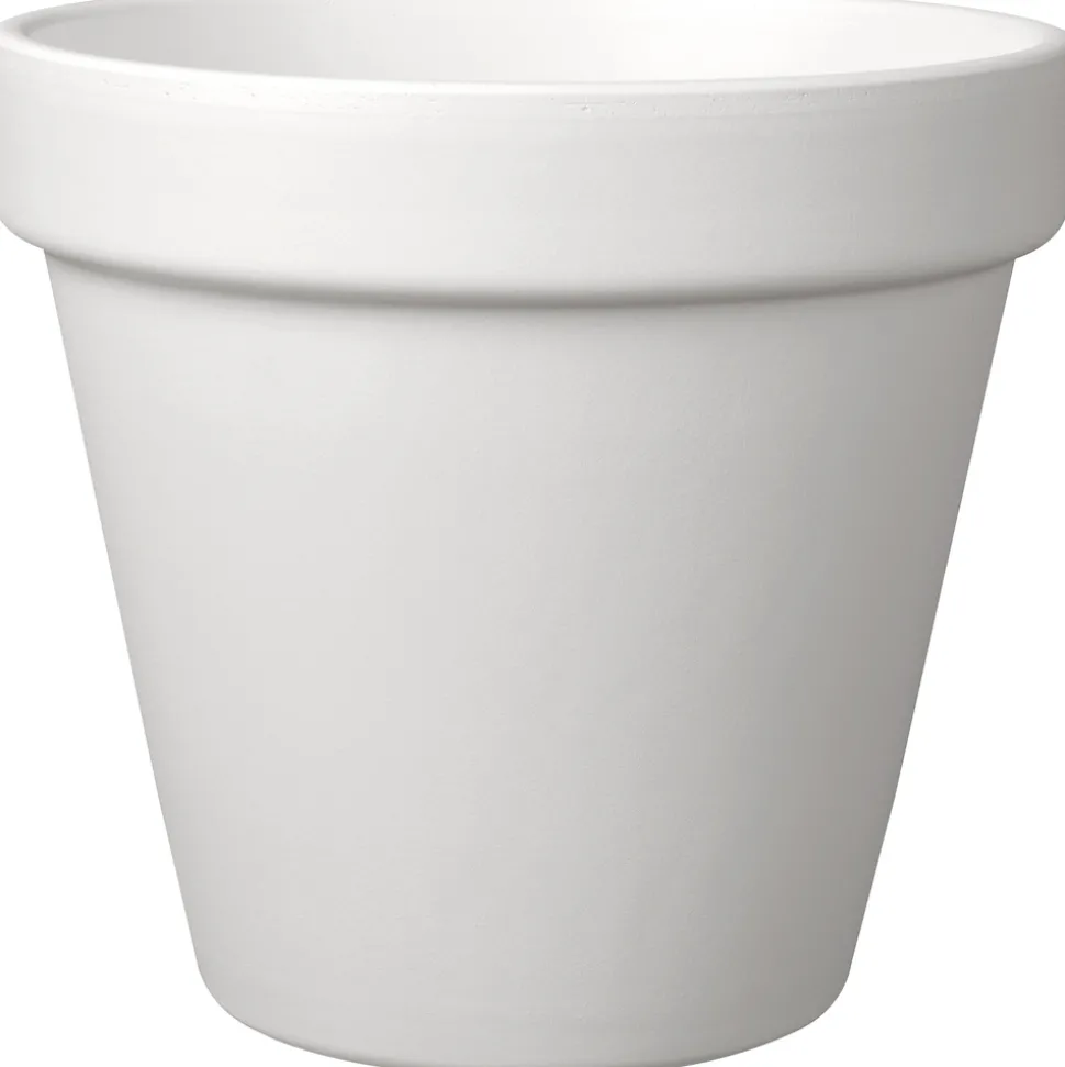 DEROMA - Pot Vaso Bigband en terre cuite émaillée Epoxy Talc - D.23cm