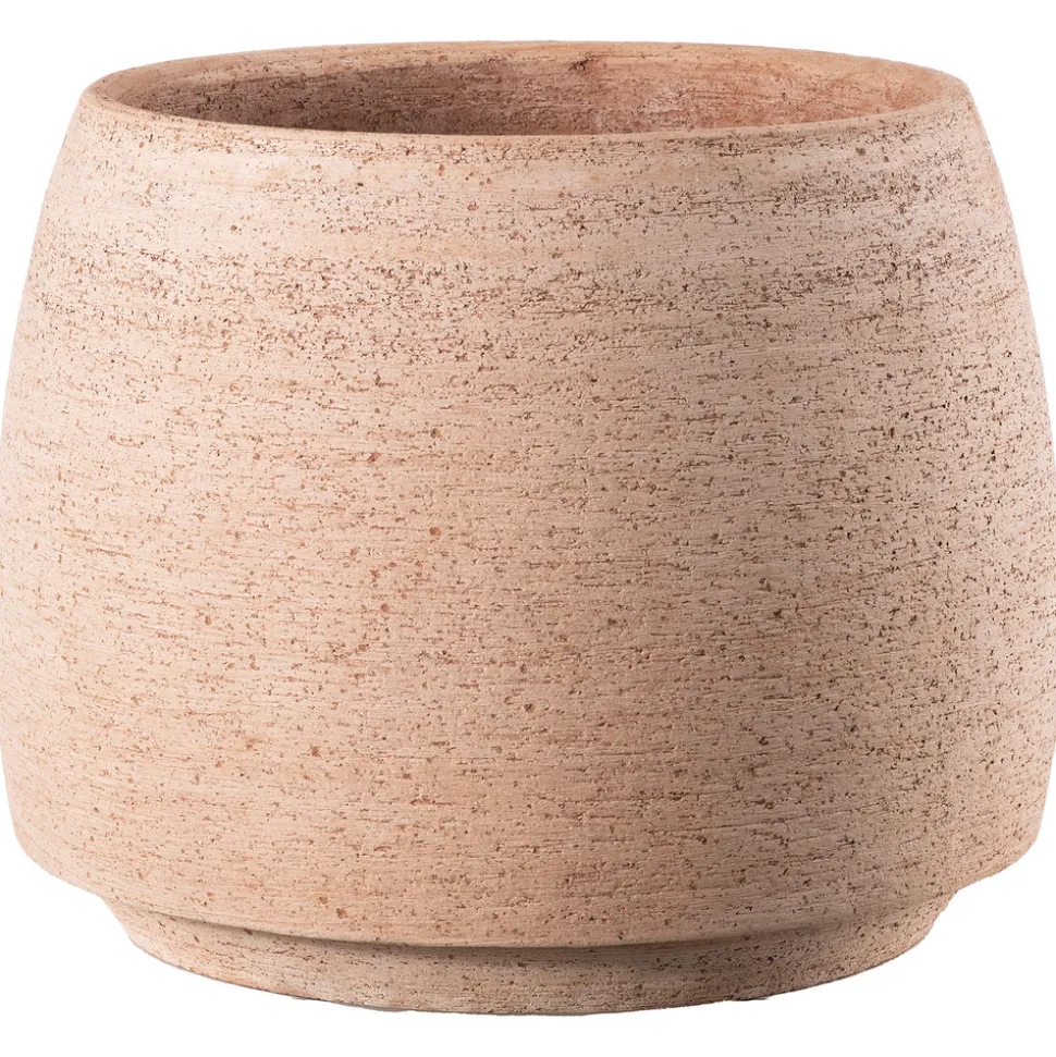 DEROMA - Pot Vaso Com'O pour plantes et fleurs en terre cuite rosée - D.35cm