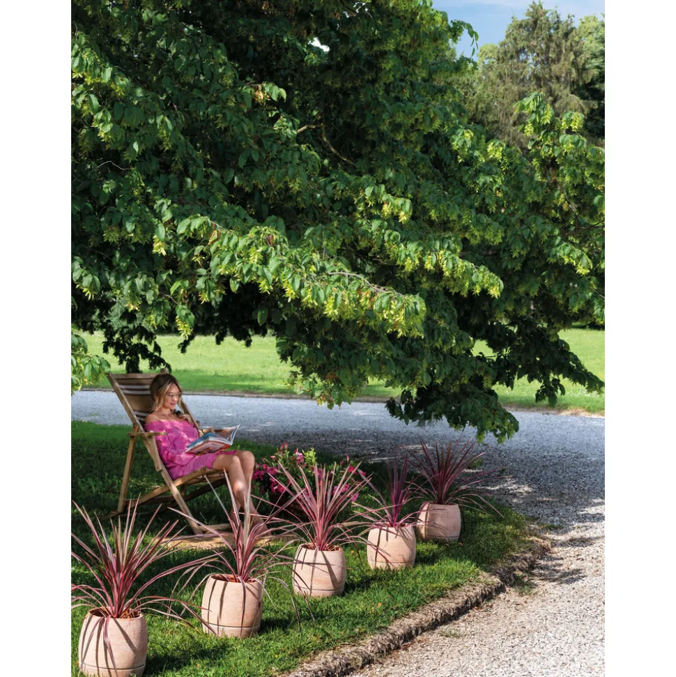 DEROMA - Pot Vaso Com'O pour plantes et fleurs en terre cuite rosée - D.35cm