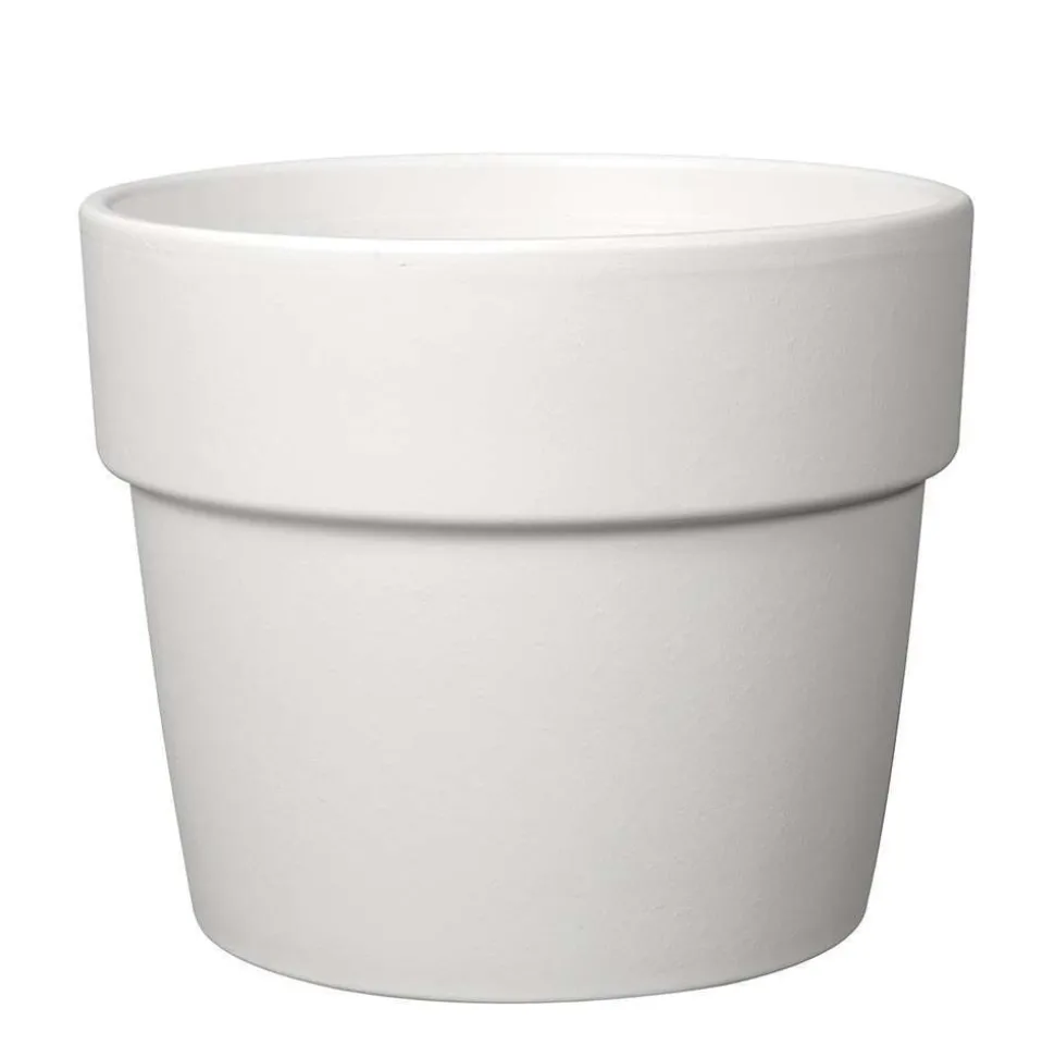 DEROMA - Pot Vaso Perfetto Bigband en terre cuite émaillée Epoxy Talc - D.29cm