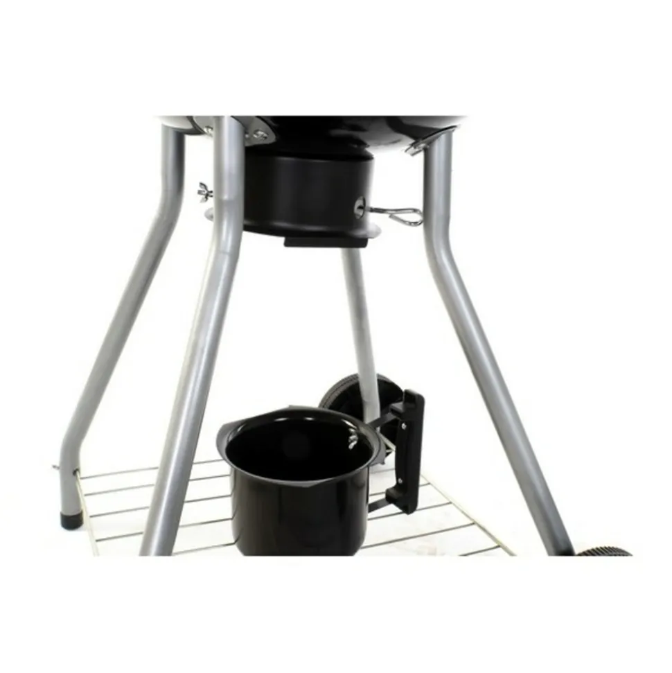 DKD HOME DECOR - Barbecue à charbon avec couvercle et roulettes noir métal plastique rectangulaire 52,4 x 59 x 91,6 cm
