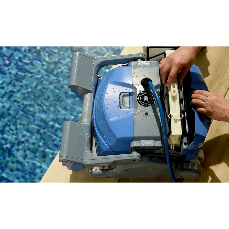 Dolphin robot electrique de piscine fond, parois et ligne d'eau avec chariot - ms4